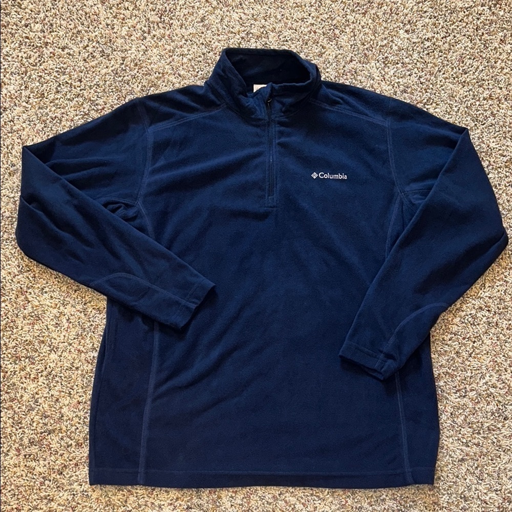 NEW Men’s Columbia Navy Blue Fleece Pullover Size L